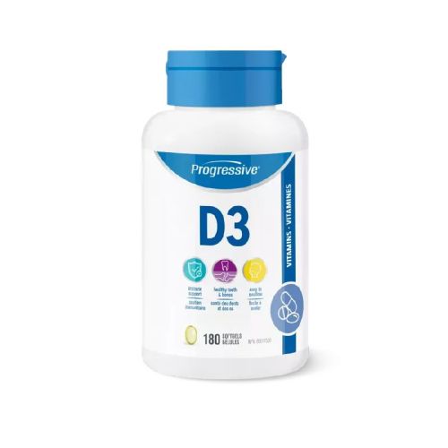 Progressive Vitamin D3 1,000IU, 180 Softgel