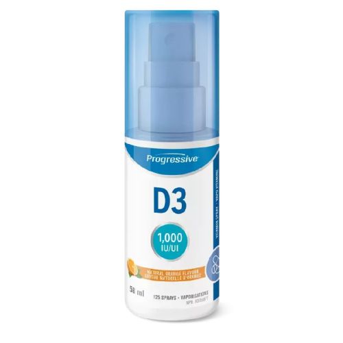 Progressive Vitamin D3 spray 1000 IU - Natural Orange, Spray, 58ml