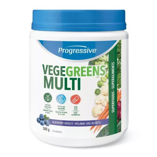 Progressive VegeGreens Multivitamin, Blueberry Medley, 500g