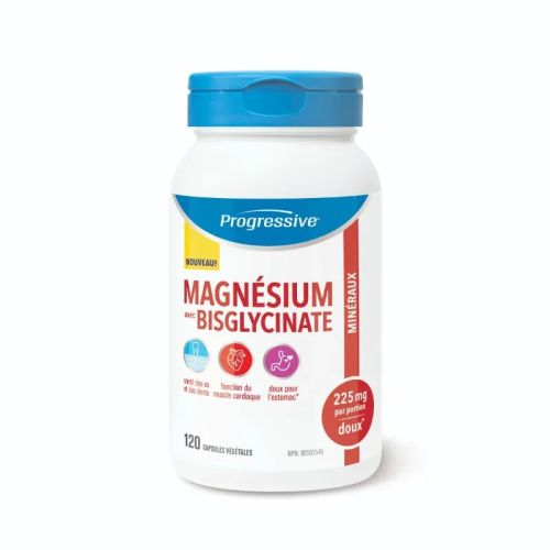 Progressive Magnesium Bisglycinate, 120 Caps