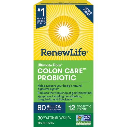 Renew Life ® Ultimate Flora® Colon Care™ Probiotic, 80 Billion Active Cultures, 30 Capsules