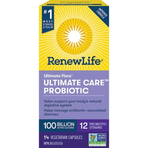 Renew Life ®Ultimate Flora® Ultimate Care Probiotic, 100 Billion Active Cultures, 14 Capsules