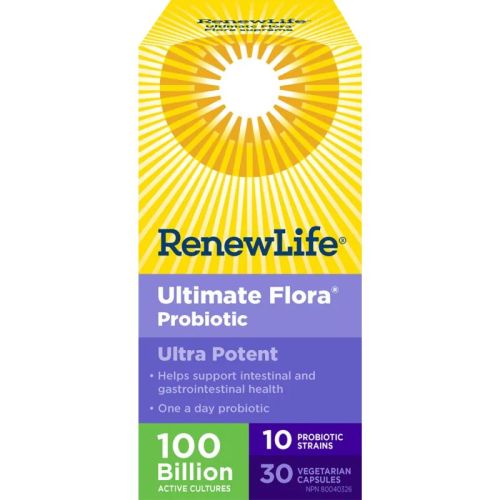 Renew Life Ultimate Flora® Ultra Potent, 100 Billion Active Cultures, 30 Capsules