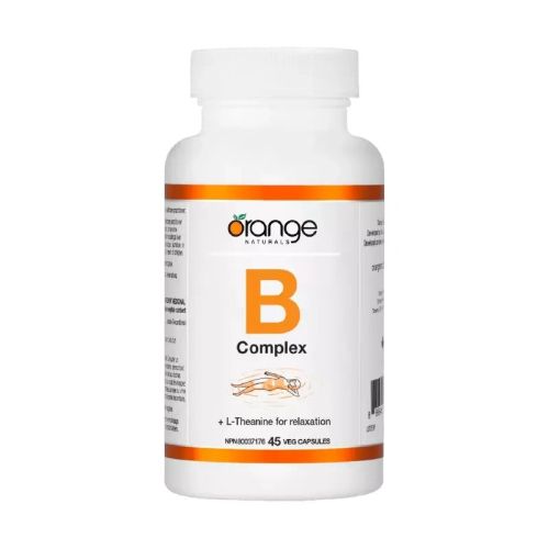 Orange Naturals B-Complex with L-Theanine, 45 Capsules