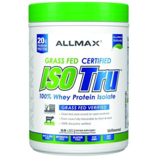 Allmax - IsoTrue 100% Grass-Fed (Gluten Free) Whey Protein (Unflavored), 425g
