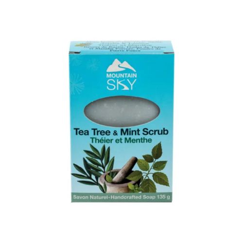Mountain Sky Handcrafted Soap Bar, Tea Tree & Mint Scrub, 135g