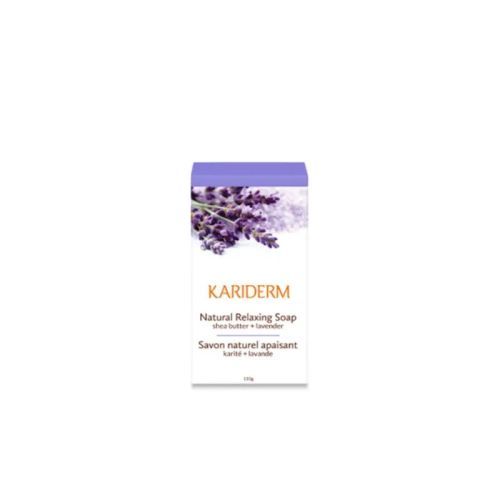 Kariderm Natural Soap, Relaxing, Shea Butter & Lavender (bar), 110g