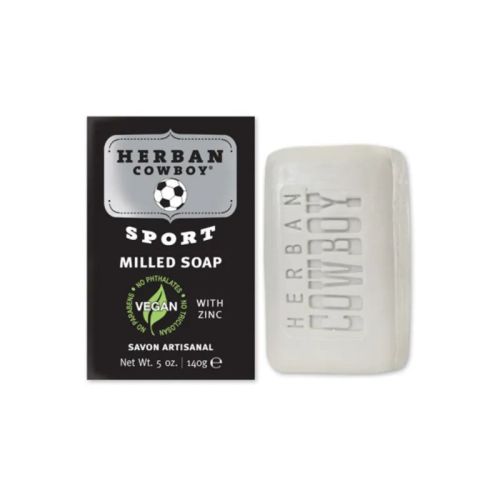 Herban Cowboy Milled Soap Bar, Sport (vegan), 140g