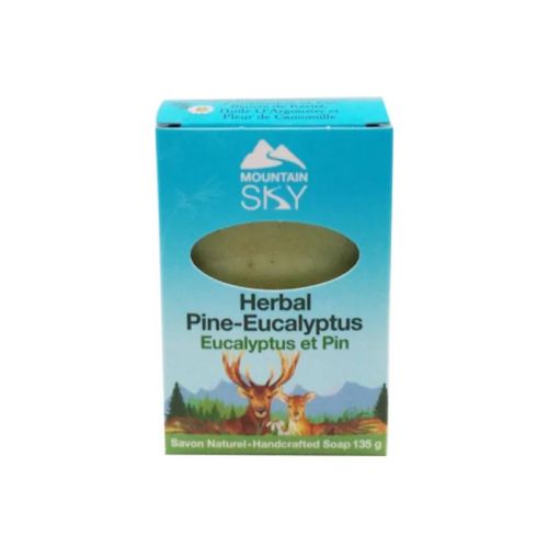 Mountain Sky Handcrafted Soap Bar, Herbal Pine-Eucalyptus, 135g