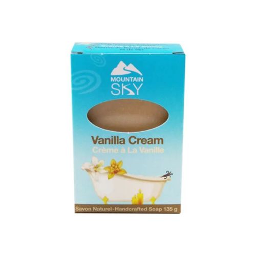 Mountain Sky Handcrafted Soap Bar, Vanilla Cream, 135g