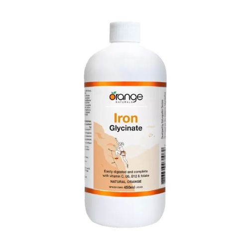 Orange Naturals Iron Glycinate Liquid, 450ml