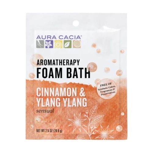 Aura Cacia Foam Bath, Cinnamon & Ylang Ylang (Sensual) (sachet), 70.9g