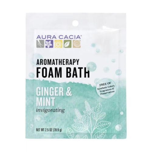 Aura Cacia Foam Bath, Ginger & Mint (Invigorating) (sachet), 70.9g