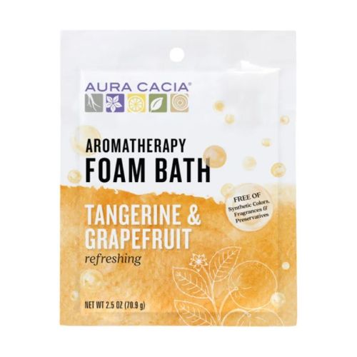 Aura Cacia Foam Bath, Tangerine & Grapefruit (Refreshing) (sachet), 70.9g