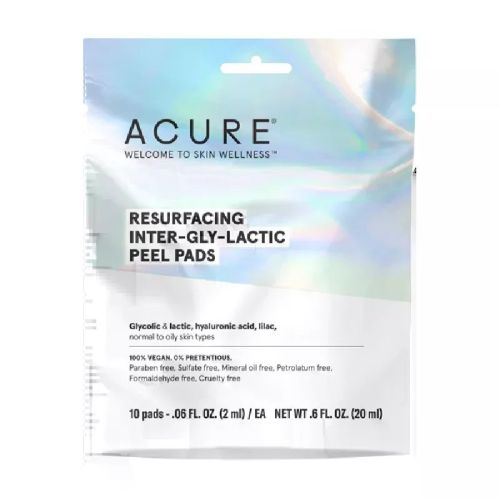 Acure Resurfacing Inter-Gly-Lactic Peel Pads (vegan) 10 pads, 20ml