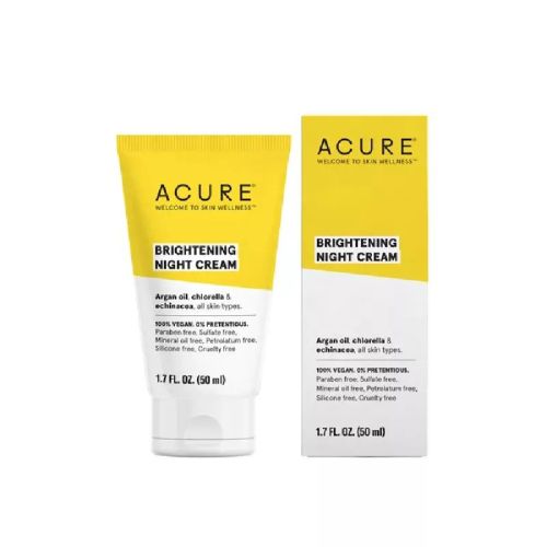 Acure Brightening Night Cream, Argan Oil, Chlorella and Echinacea (vegan) 50ml