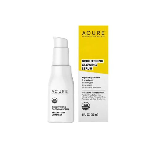 Acure Brightening Glowing Organic Serum, Argan Oil, Pumpkin and Cranberry (vegan) 30ml