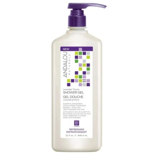 Andalou Shower Gel, Refreshing, Lavender Thyme (gluten-free/NGM/vegan), 946ml