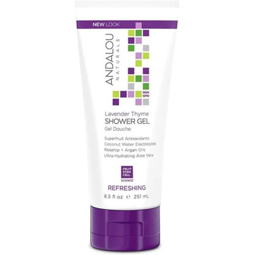 Andalou Shower Gel, Refreshing, Lavender Thyme (gluten-free/NGM/vegan), 251ml