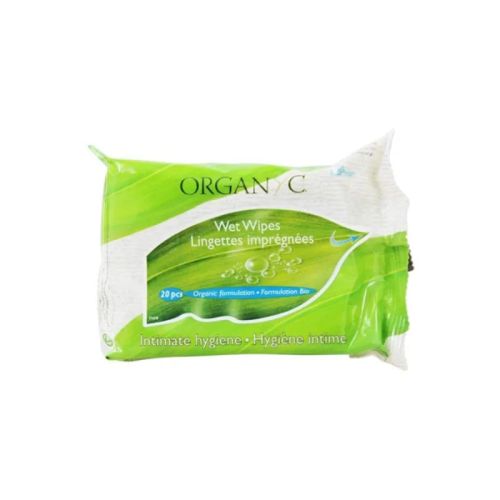 Organyc Intimate Hygiene Wet Wipes, Organic Cotton, 20ct