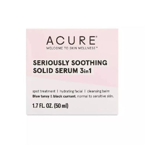 Acure Seriously Soothing Solid Serum (3-In-1), Blue Tansy and Black Currant (vegan) 50ml