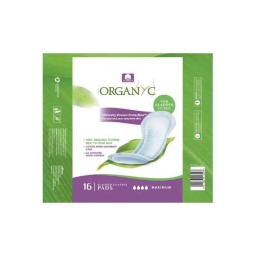 Organyc Pads, Bladder Control, Maximum, Organic Cotton, 16ct