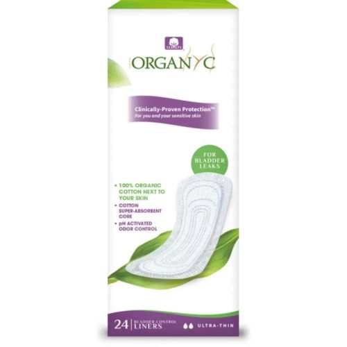 Organyc Liners, Bladder Control, Ultra-Thin, Organic Cotton, 24ct