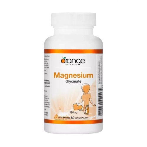Orange Naturals Magnesium Glycinate 180mg, 60 Capsules