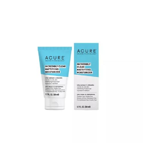 Acure Incredibly Clear Mattifying Moisturizer, Lilac Extract and Chlorella (vegan) - 50ml