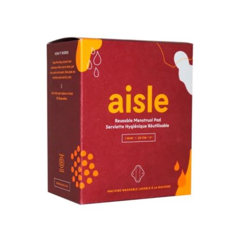 Aisle Reusable Menstrual Pad, Mini, Machine Washable (1/pkg), 1ea