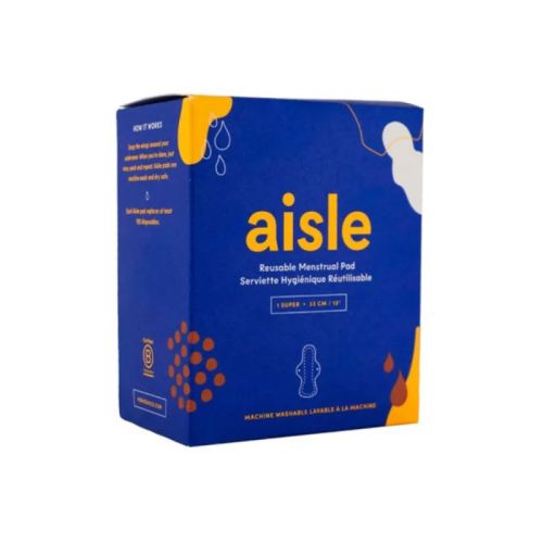 Aisle Reusable Menstrual Pad, Super/Overnight, Machine Washable, 1ea