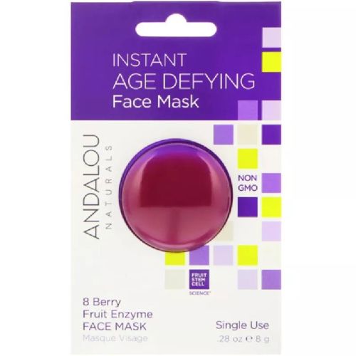 Andalou Age Defying, Instant Age Defying 8 Berry Fruit Enzyme Face Mask (pod) (gluten-free/NGM/vegan) 6x8g