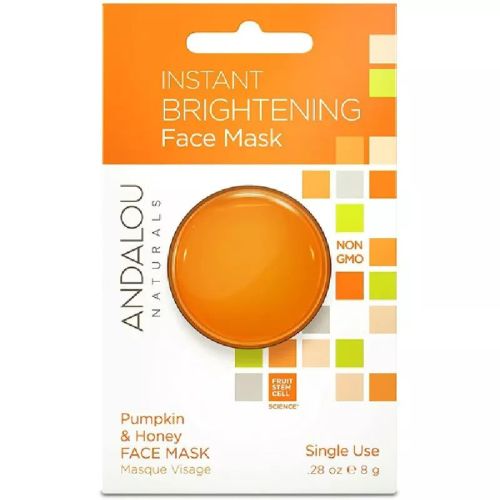 Andalou Brightening, Instant Brightening Pumpkin and Honey Face Mask (pod) (gluten-free/NGM/vegan) 6x8g