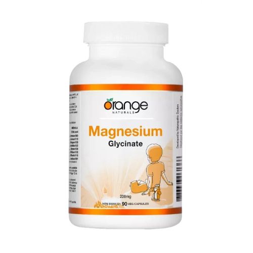 Orange Naturals Magnesium Glycinate 200mg, 90 Capsules