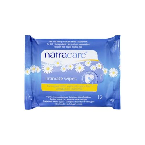 Natracare Organic Cotton Intimate Wipes, 12ct*