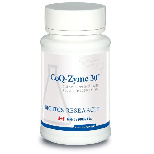 Biotics Research CoQ-Zyme 30 Micro-Emulsified,  60 Tablets