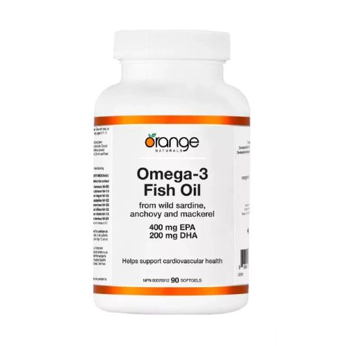 Orange Naturals Omega-3 Fish Oil, 90 Softgels