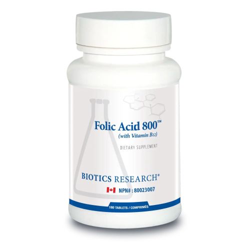 Biotics Research Folic Acid 800, 180 Tablets