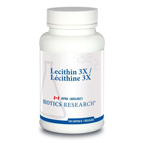 Biotics Research Lecithin 3X (formally: Phosphatidylcholine), 100 Capsules