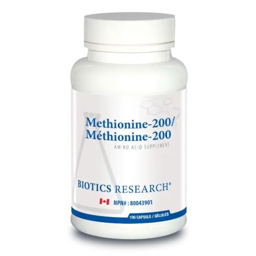 Biotics Research Methionine-200, 100 Capsules