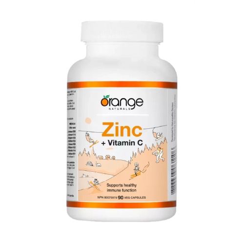 Orange Naturals Zinc + Vitamin C, 90 Capsules