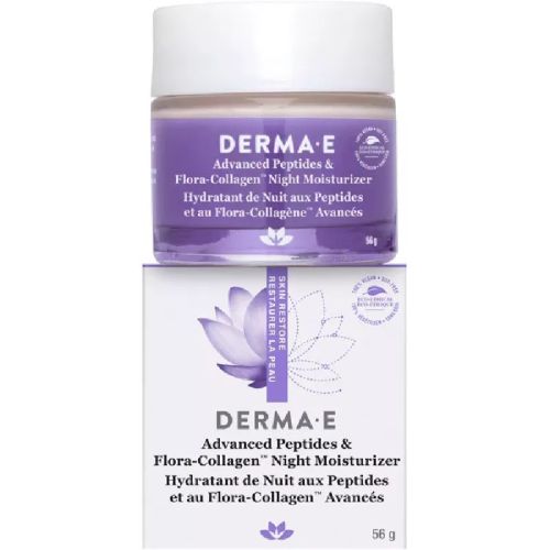 Derma E Skin Restore, Advanced Peptides and Flora-Collagen Night Moisturizer 56g