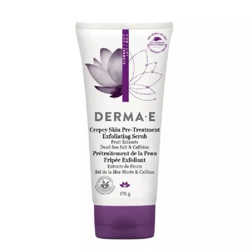Derma E Firm and Lift, Crepey Skin Pre-Treatment Exfoliating Scrub, Fruit Extracts, Dead Sea Salt and Caffeine 170g