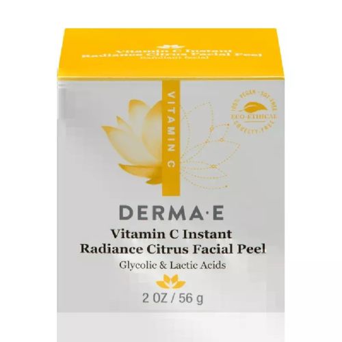 Derma E Vitamin C Instant Radiance Citrus Facial Peel, Glycolic and Lactic Acids 57g