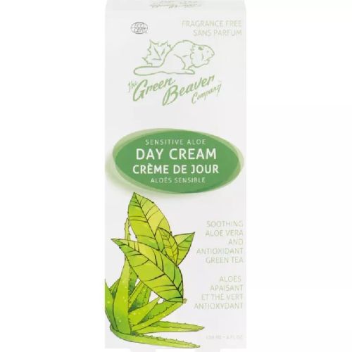 Green Beaver Sensitive Aloe, Day Cream, Aloe Vera and Green Tea 120ml