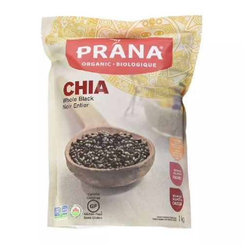 Prana Chia Seeds, Black, Whole, Organic, 1kg