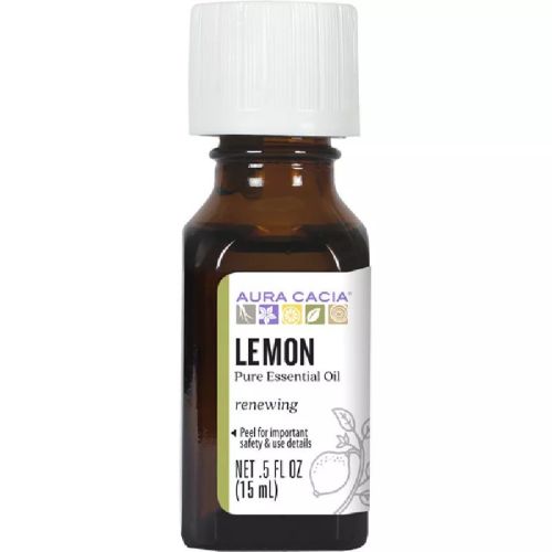 Aura Cacia Pure Essential Oil, Lemon, Renewing, 15ml
