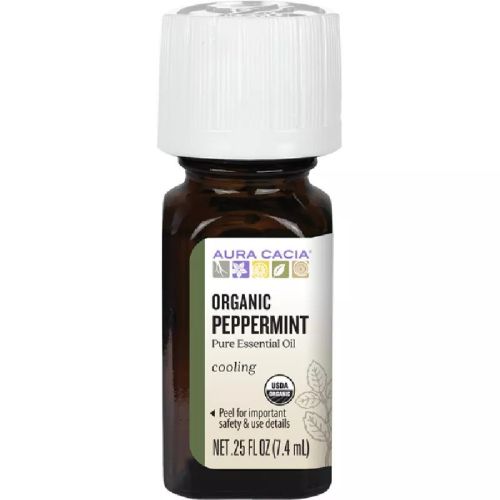 Aura Cacia Essential Oil, Peppermint, Organic, 7.4ml