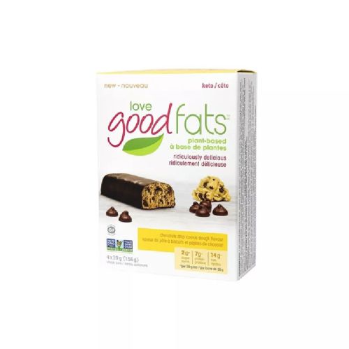 Love Good Fats 4-Pack, Plant-based, Chocolate Chip Cookie Dough, 4x39g