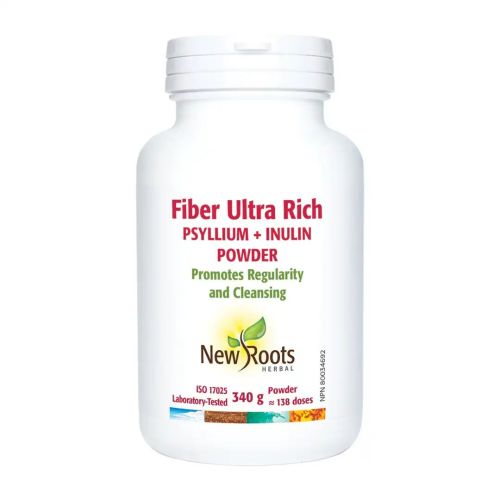 New Roots Herbal Fiber Ultra Rich Psyllium + Inulin, 340 g